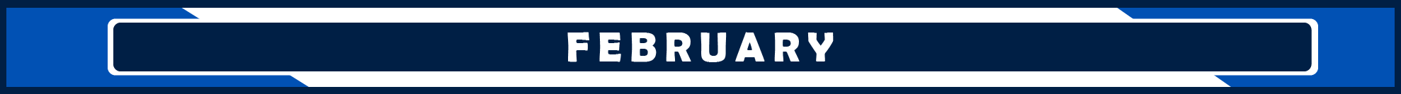 Blue and White Banner of February